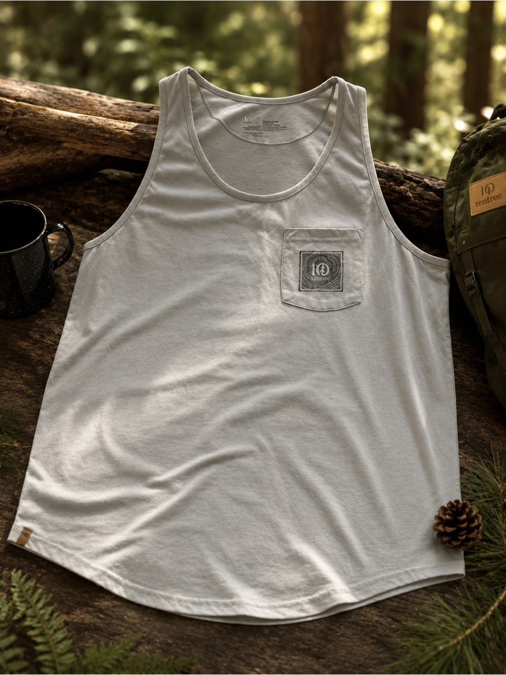 tentree Light Gray Pocket Tank Top